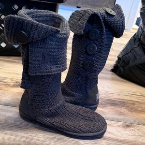 UGG Gray Knit Boots